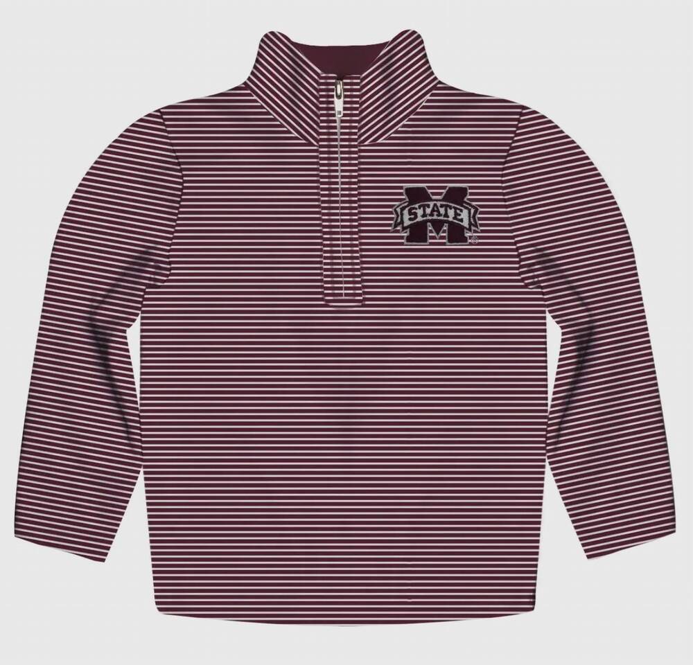 NEW VIVE LA FETE boy's college ms state pull over sweatshirt in maroon and white